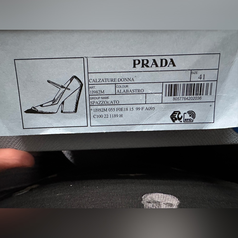 NIB Prada Modellerie Mary Jane pumps pink ombré sz 41 US 11 alabaster heels - Picture 5 of 13